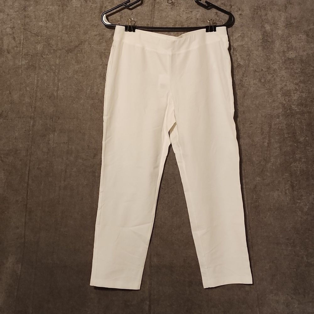 Eileen Fisher Slim Ankle Pants (Petite) White Small